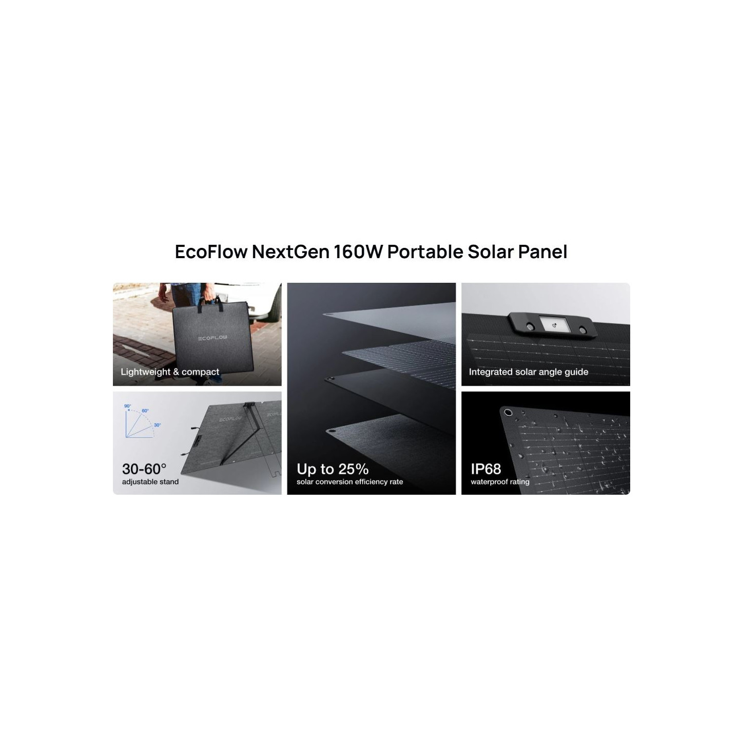 EcoFlow SPP Solar Panel - Portable NextGen 160W with Metal Stand — Buy in Cyprus with Fast Delivery