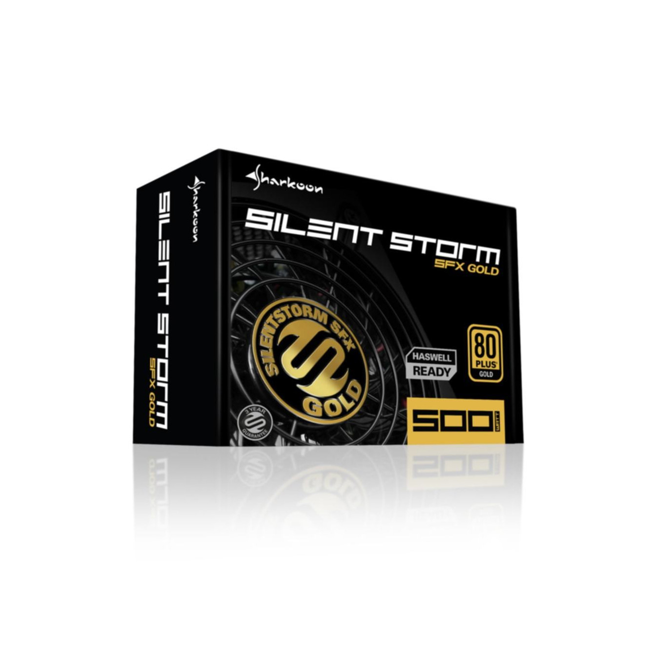Sharkoon SilentStorm SFX Gold 500W - Fully-Modular SFX PSU, 80 PLUS Gold, 120mm Fan — Buy in Cyprus with Fast Delivery