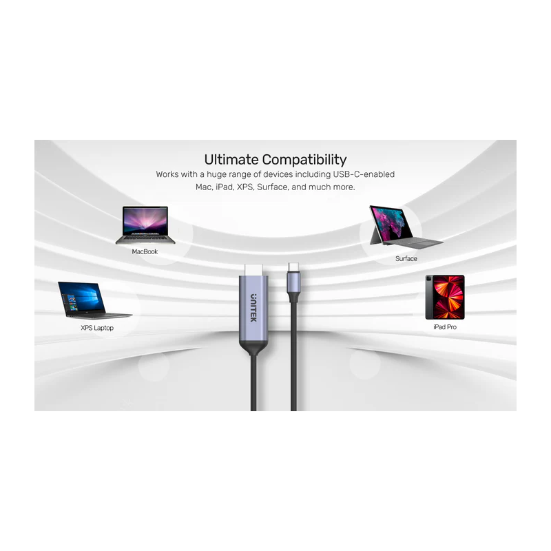 Buy Unitek Converter USB-C to HDMI Cable - V1423B - 8K60Hz 1.8m in Cyprus, Nicosia, Limassol, Larnaka, Pafos