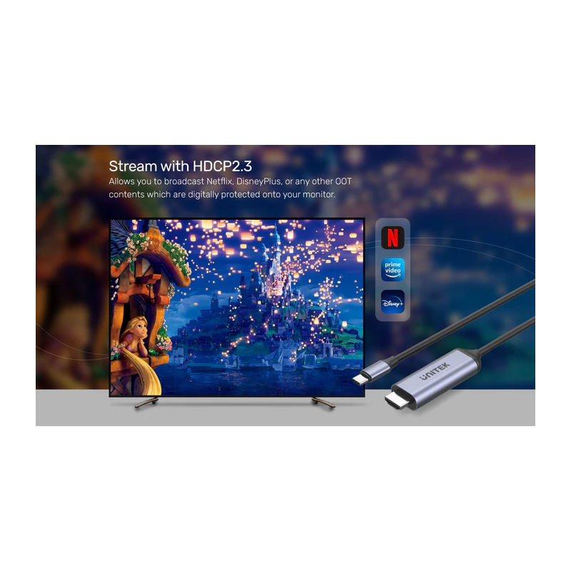 Buy Unitek Converter USB-C to HDMI Cable - V1423B - 8K60Hz 1.8m in Cyprus, Nicosia, Limassol, Larnaka, Pafos