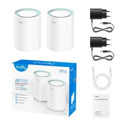 Buy Cudy Mesh AX1500 Dual Band Gigabit Wi-Fi 6 2-Pack - M1500 - AX1500 Dual Band... in Cyprus, Nicosia, Limassol, Larnaka, Pafos