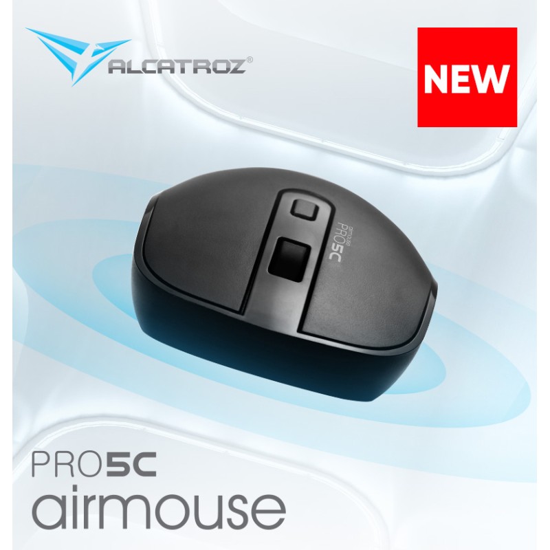 Buy Alcatroz Airmouse Pro - 5C - Wireless Silent Mouse USB-A & USB-C dongle Black in Cyprus, Nicosia, Limassol, Larnaka, Pafos