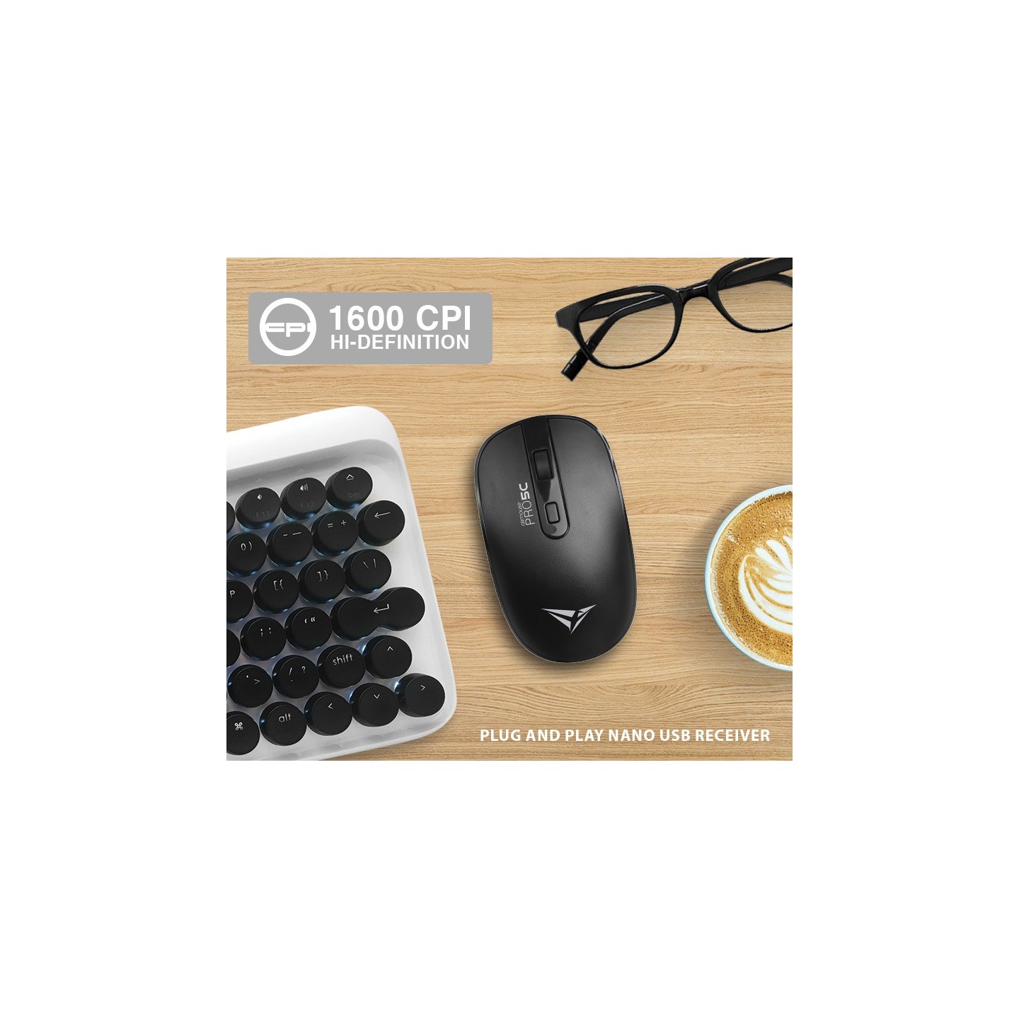 Alcatroz Airmouse Pro 5C Wireless Silent Mouse USB-A & USB-C Black (Boxed) — Buy in Cyprus with Fast Delivery