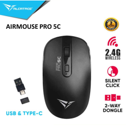 Alcatroz Airmouse Pro 5C Wireless Silent Mouse USB-A & USB-C Black (Boxed) — Buy in Cyprus with Fast Delivery