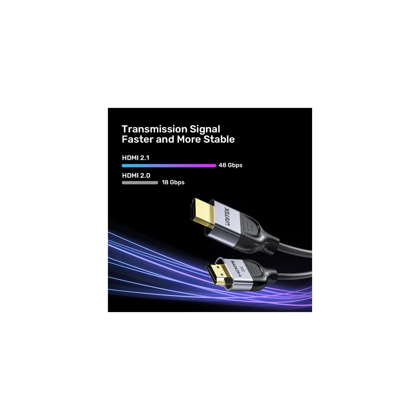 Unitek HDMI Cable - C11086GY-2M - HDMI 2.1 Cable 8K60Hz CCS Economy 2.0m — Buy in Cyprus with Fast Delivery