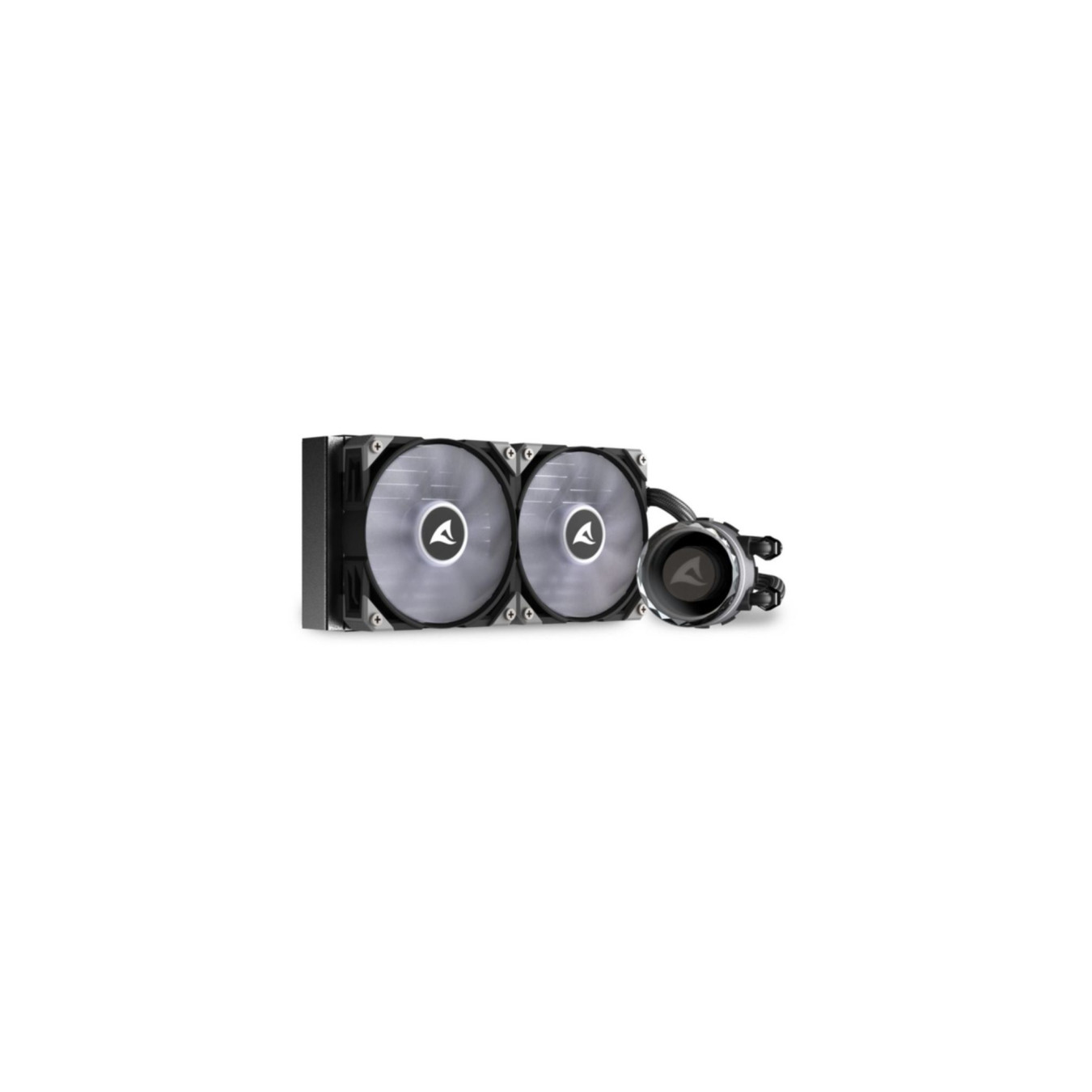 Sharkoon S80 RGB - 240mm AIO Liquid Cooler - 2x120mm PWM ARGB Fans, Black — Buy in Cyprus with Fast Delivery