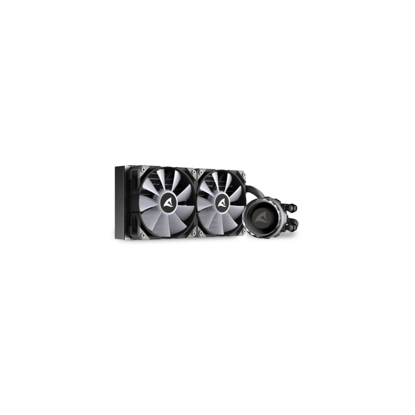 Sharkoon S80 RGB - 240mm AIO Liquid Cooler - 2x120mm PWM ARGB Fans, Black — Buy in Cyprus with Fast Delivery