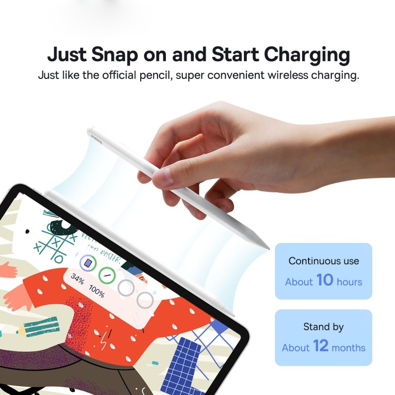 Buy Baseus IT Stylus Active Smooth Writing 2 - Wireless Charging LED & Extra Tip in Cyprus, Nicosia, Limassol, Larnaka, Pafos