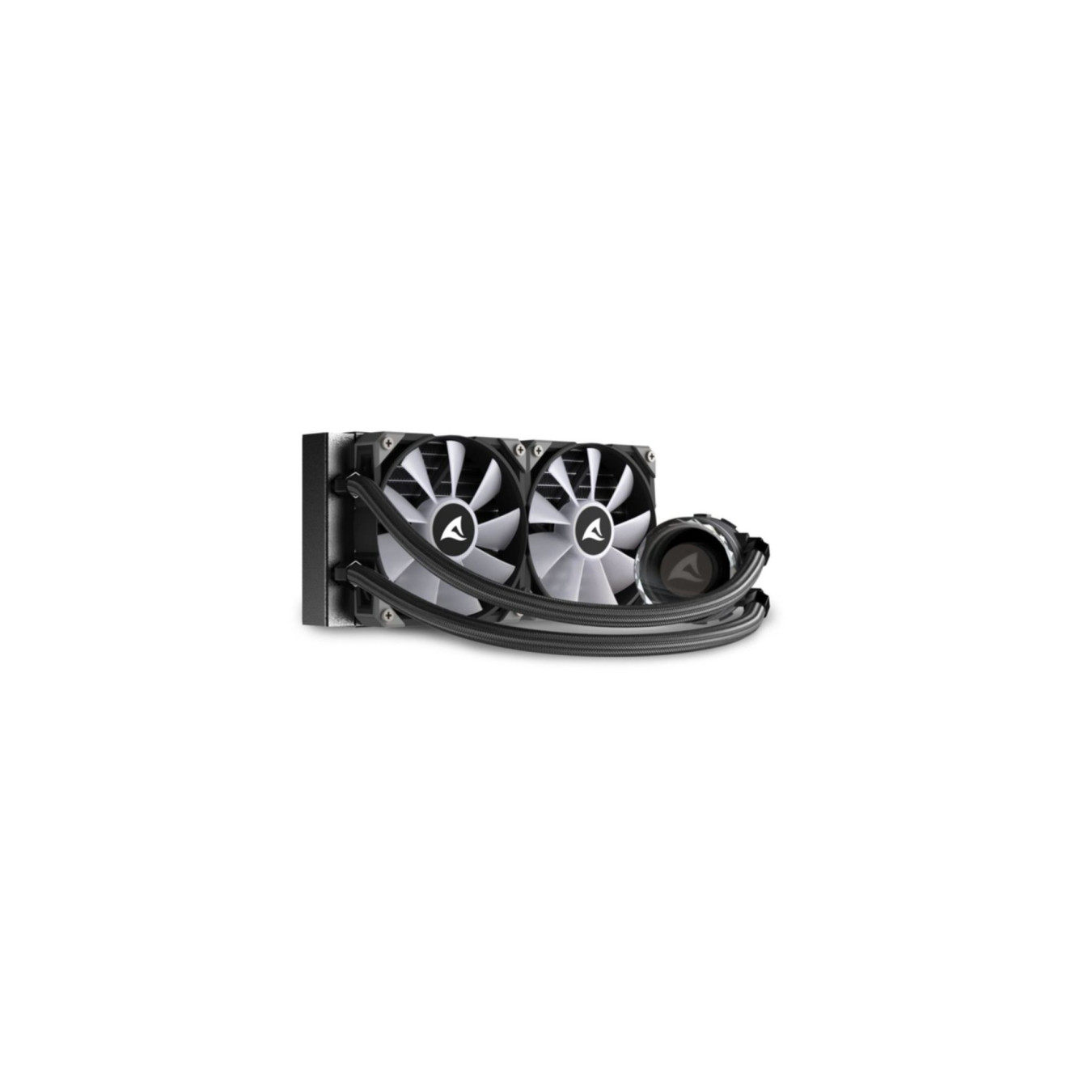 Sharkoon S80 RGB - 240mm AIO Liquid Cooler - 2x120mm PWM ARGB Fans, Black — Buy in Cyprus with Fast Delivery