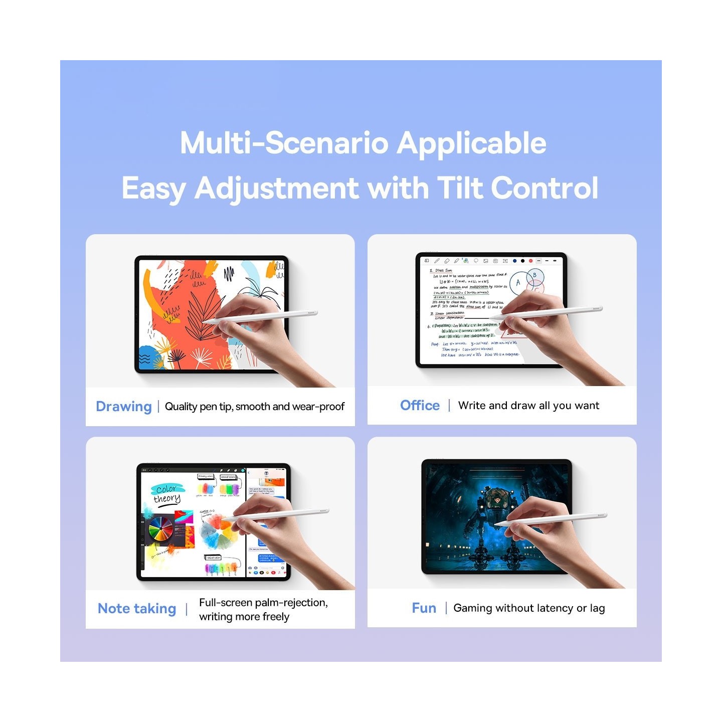 Baseus IT Stylus Active Smooth Writing 2 - Wireless Charging LED & Extra Tip — Buy in Cyprus with Fast Delivery
