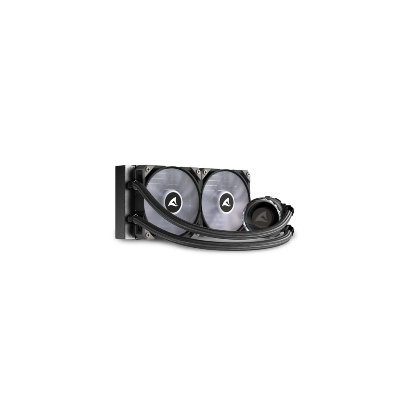 Sharkoon S80 RGB - 240mm AIO Liquid Cooler - 2x120mm PWM ARGB Fans, Black — Buy in Cyprus with Fast Delivery