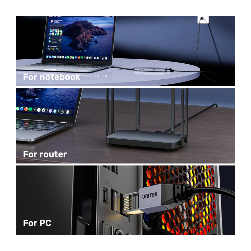 Buy Unitek Network Patch Cable - C18149A-20M - CAT8 Black 20.0m in Cyprus, Nicosia, Limassol, Larnaka, Pafos