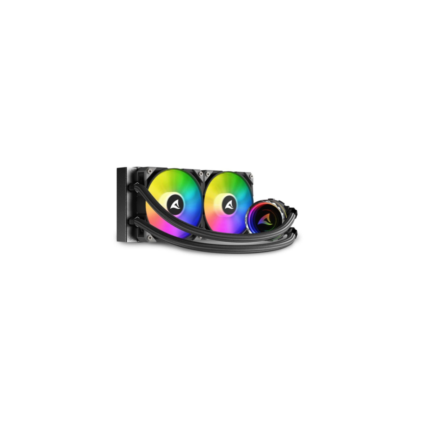 Sharkoon S80 RGB - 240mm AIO Liquid Cooler - 2x120mm PWM ARGB Fans, Black — Buy in Cyprus with Fast Delivery
