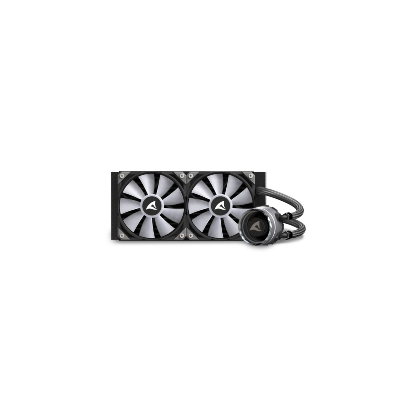Sharkoon S80 RGB - 240mm AIO Liquid Cooler - 2x120mm PWM ARGB Fans, Black — Buy in Cyprus with Fast Delivery