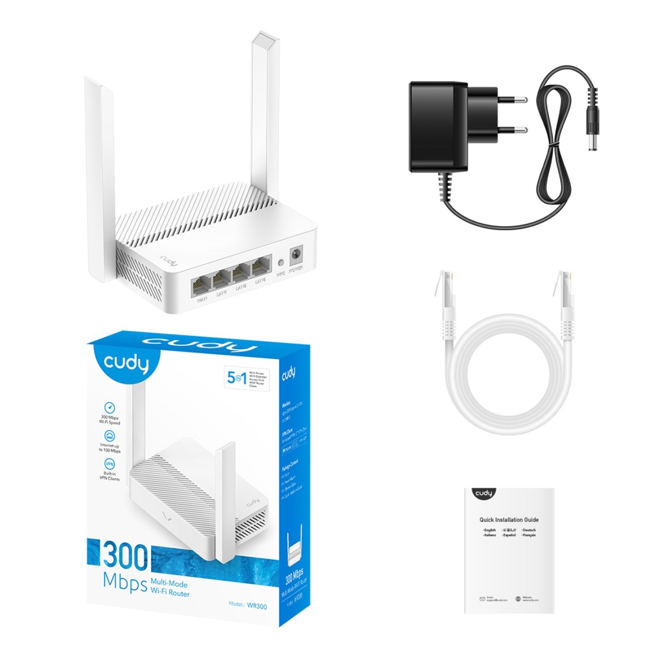 Cudy WR300 Wi-Fi Router – 300Mbps Wi-Fi 4 | Armenius Store
