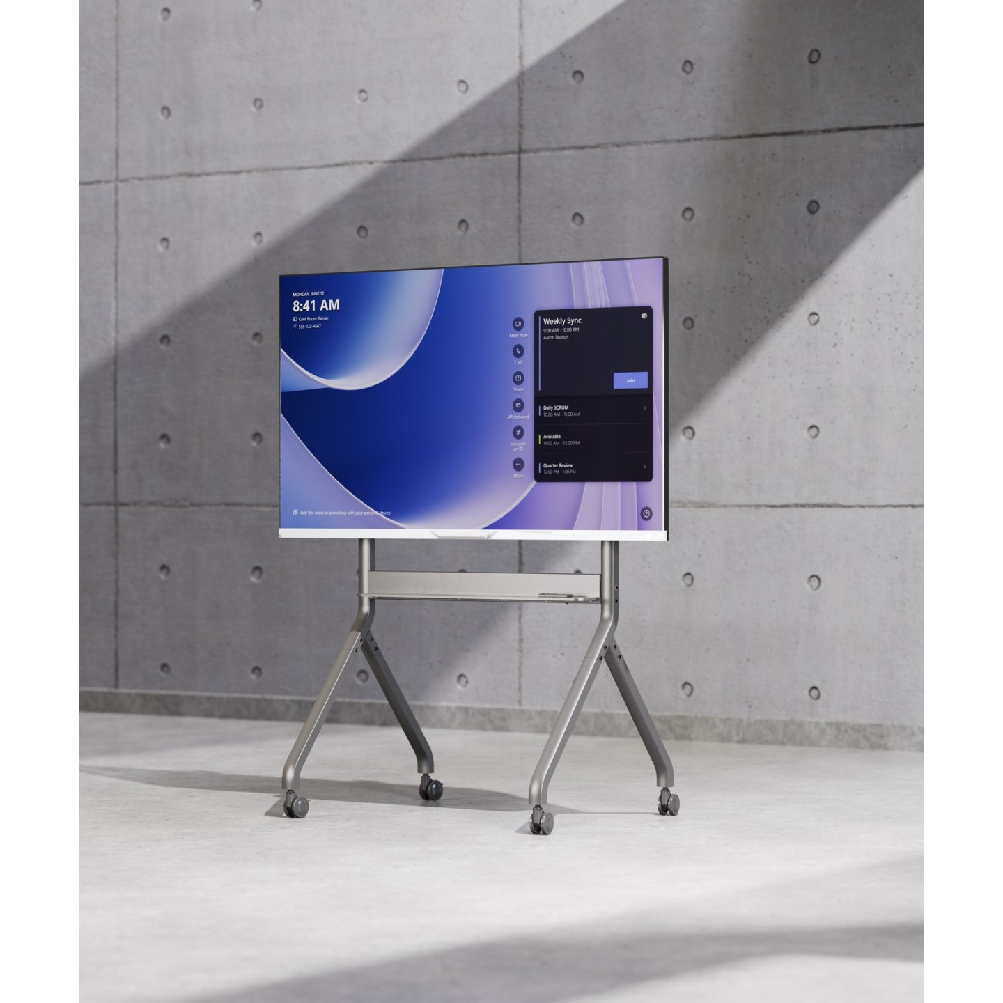 NBMounts Heavy Duty Motorized TV Trolley - P220 - up to 90'', 1.75m, 90kg, Wireless Remote & Touchpad