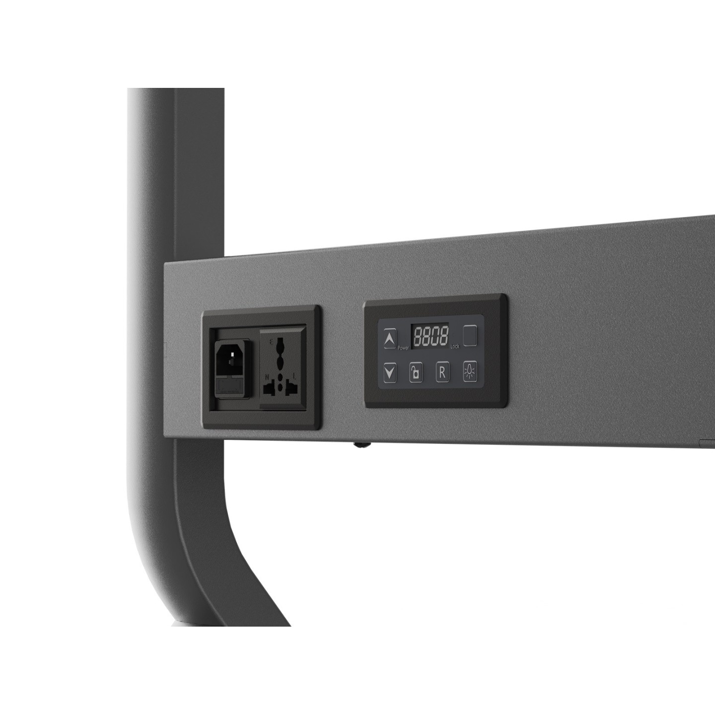 NBMounts Heavy Duty Motorized TV Trolley - P220 - up to 90'', 1.75m, 90kg, Wireless Remote & Touchpad