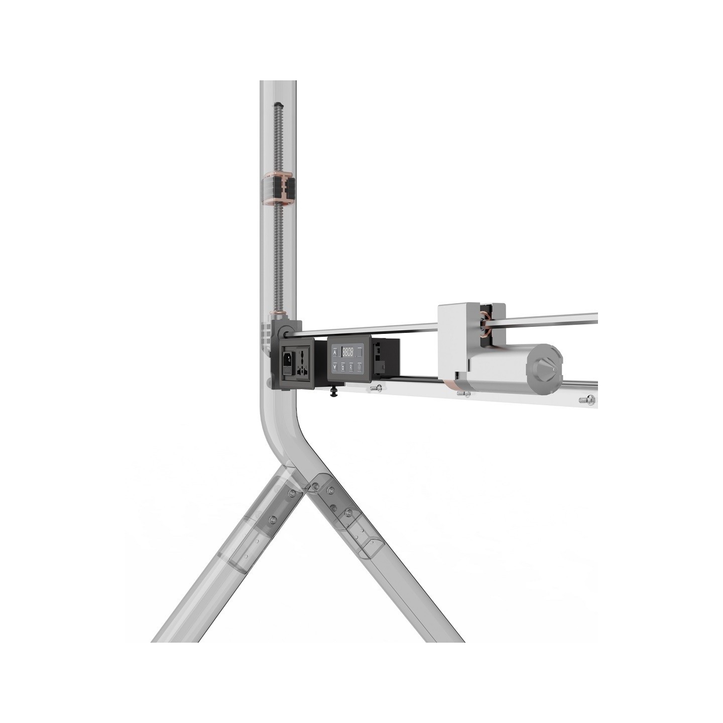 NBMounts Heavy Duty Motorized TV Trolley - P220 - up to 90'', 1.75m, 90kg, Wireless Remote & Touchpad