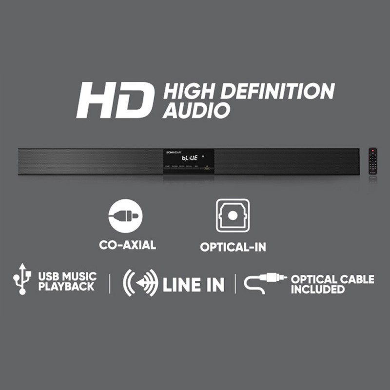 Buy SonicGear SoundBar - BT-6500 - 200W & Wireless SubWoofer BT-USB-FM-HDMI in Cyprus, Nicosia, Limassol, Larnaka, Pafos