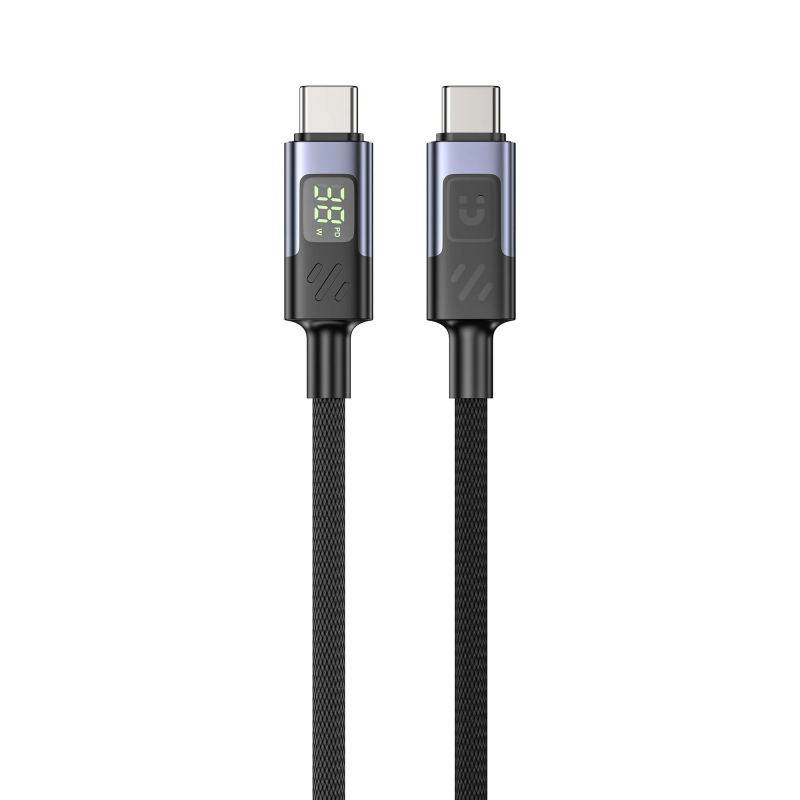 Unitek USB-C Cable PD60W Braided with Display 2.0m - C14158A-2M - PD60W Braided with Display 2.0m