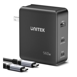 Buy Unitek Charge - P1115A - 140W 4in1 GaN Charger+240W Cable in Cyprus, Nicosia, Limassol, Larnaka, Pafos