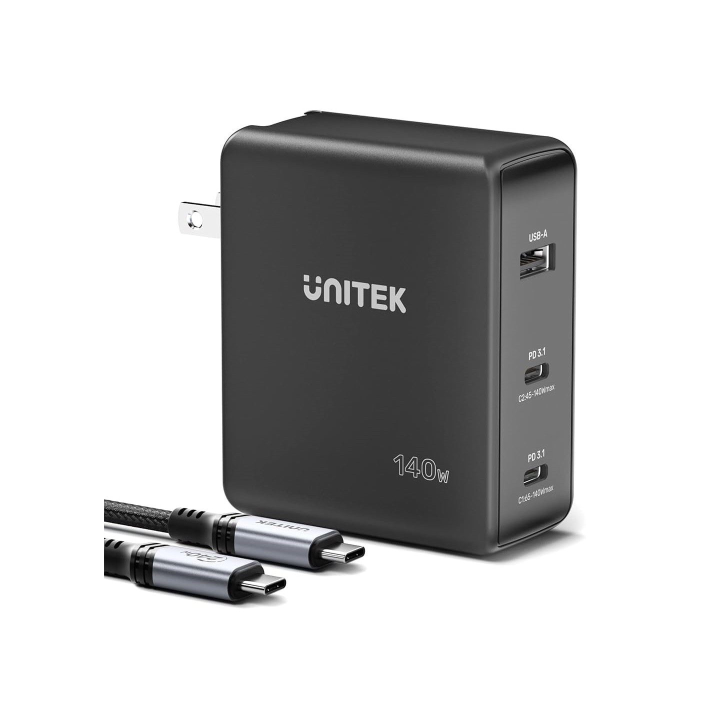 Unitek Charge - P1115A - 140W 4in1 GaN Charger+240W Cable — Buy in Cyprus with Fast Delivery