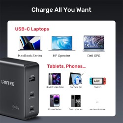Buy Unitek Charge - P1115A - 140W 4in1 GaN Charger+240W Cable in Cyprus, Nicosia, Limassol, Larnaka, Pafos