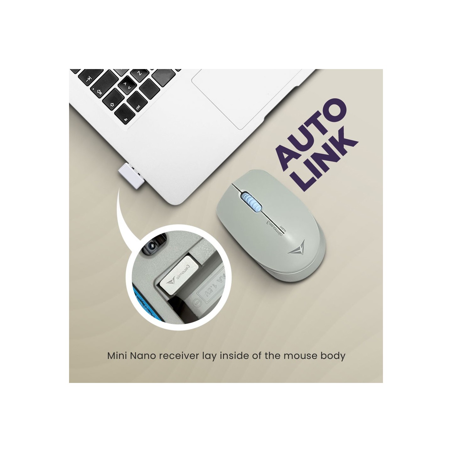 Alcatroz Airmouse 3 Silent Wireless Mouse White - 1200 CPI (Boxed) — Buy in Cyprus with Fast Delivery