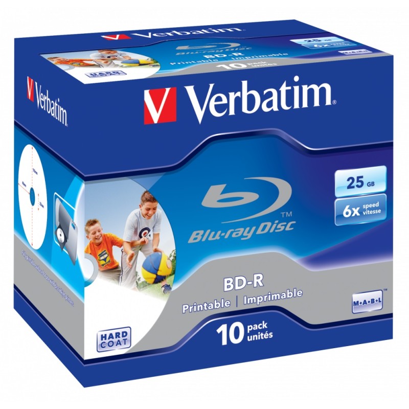 Buy Verbatim BD-R 25GB 6X 10-Pack Jewel Case Printable - 43713 - BD-R 25GB 6X 10... in Cyprus, Nicosia, Limassol, Larnaka, Pafos