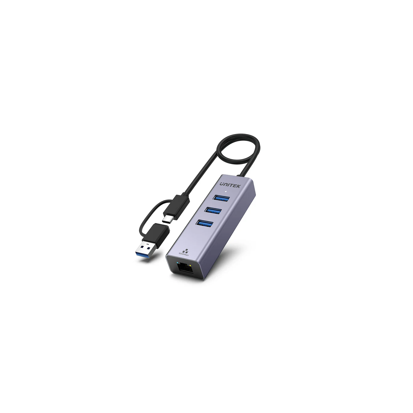 Unitek Y-3088B USB-C Hub – 3x USB 3.0 Gigabit LAN | Armenius Store