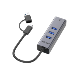 Buy Unitek USB-C Hub USB3.0 3-Port & Gigabit LAN + USBA Adaptor - Y-3088B - USB-... in Cyprus, Nicosia, Limassol, Larnaka, Pafos