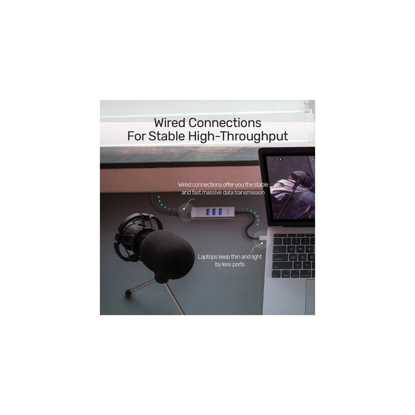 Unitek Y-3088B USB-C Hub – 3x USB 3.0 Gigabit LAN | Armenius Store