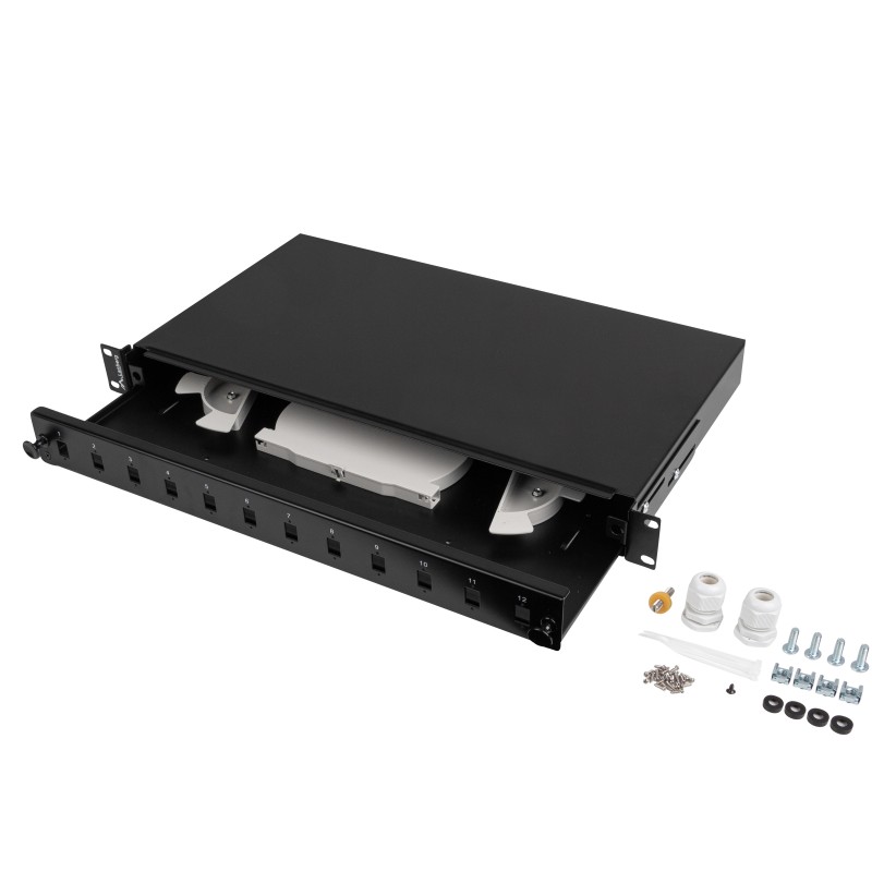 Buy Lanberg Fiber ODF - for 12xSC Simplex or 12xLC Duplex Adapters RM Metal in Cyprus, Nicosia, Limassol, Larnaka, Pafos