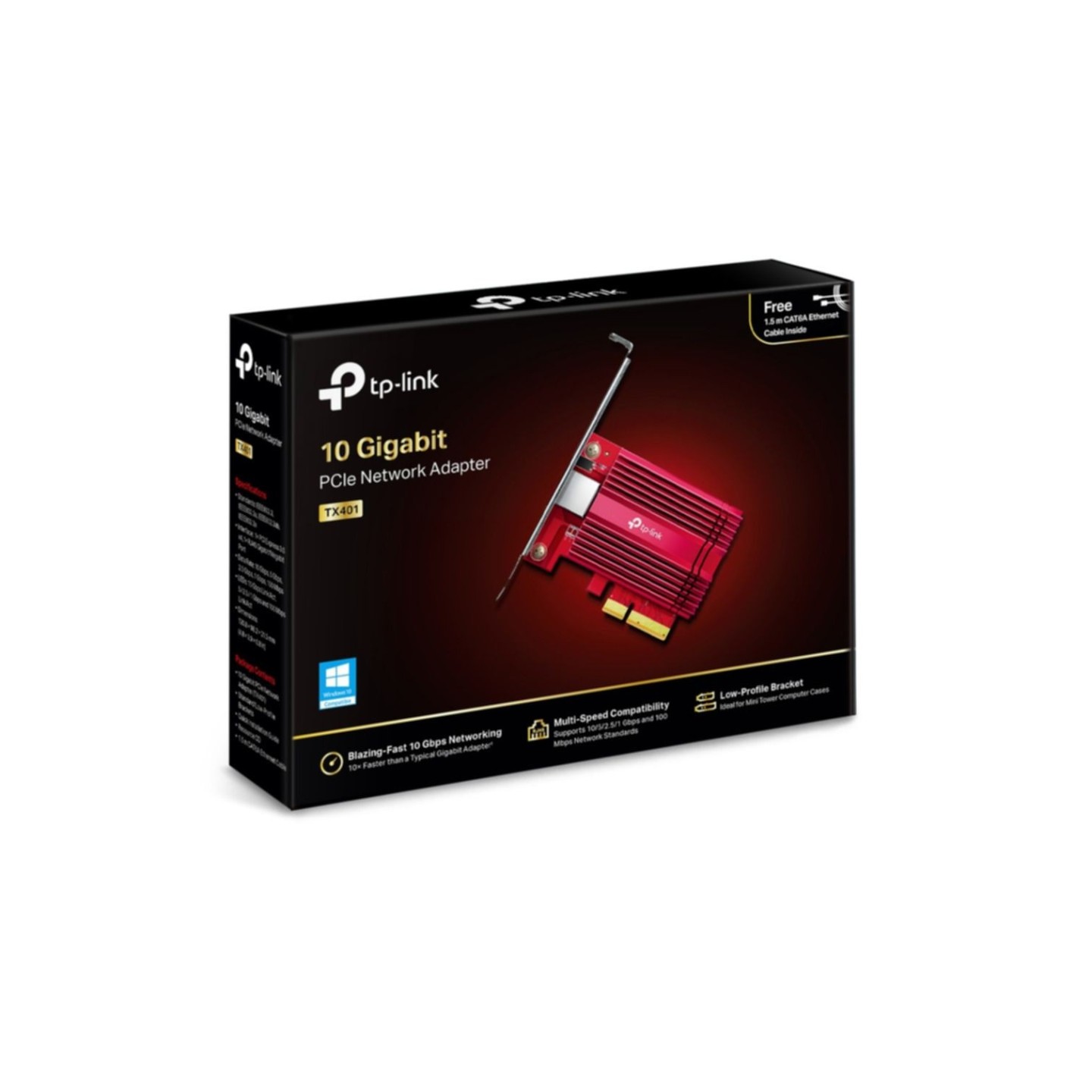 TP-Link 10GbE PCIe Network Adapter - TX401 - PCIe 3.0, 10 Gbps Ethernet — Buy in Cyprus with Fast Delivery