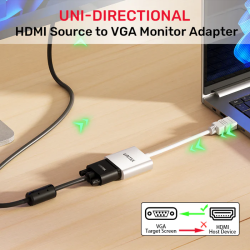 Buy Unitek HDMI to VGA Converter - Y-6333C01 - without Power Port in Cyprus, Nicosia, Limassol, Larnaka, Pafos