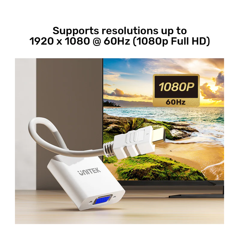 Buy Unitek HDMI to VGA Converter - Y-6333C01 - without Power Port in Cyprus, Nicosia, Limassol, Larnaka, Pafos