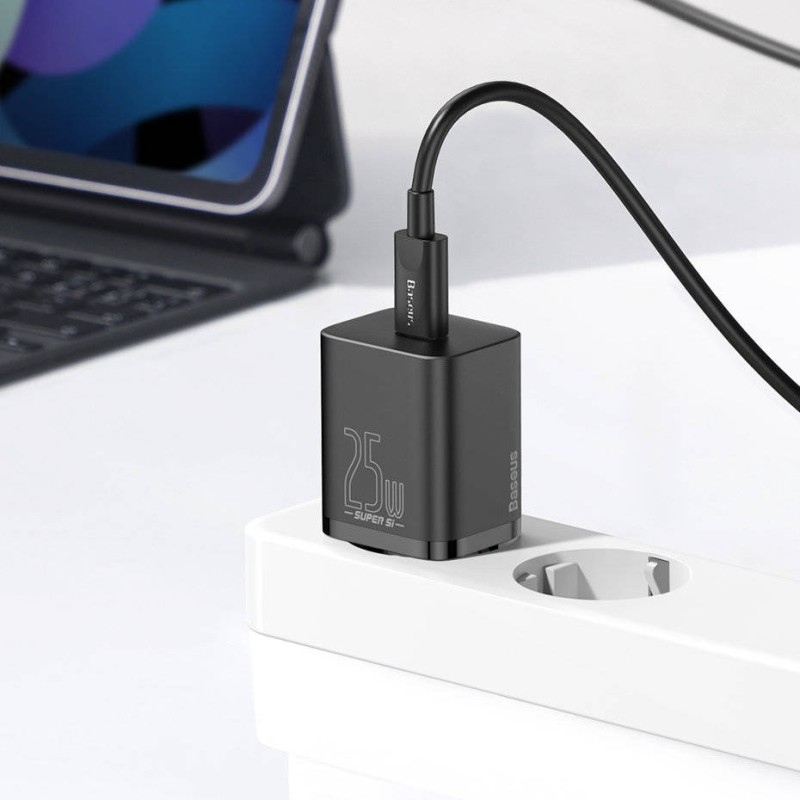 Buy Baseus Wall Charger - 25W USB-C EU Black in Cyprus, Nicosia, Limassol, Larnaka, Pafos