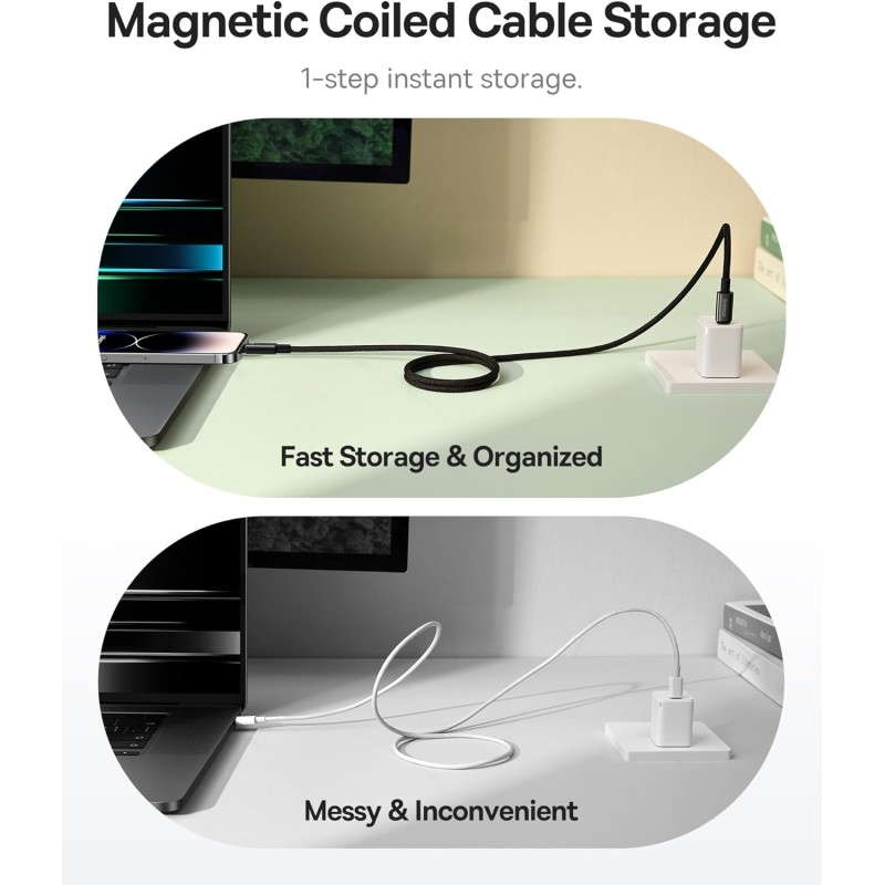 Buy Baseus Tungsten Gold Magnetic Charging Cable Type-C to iP - Tungsten Gold, M... in Cyprus, Nicosia, Limassol, Larnaka, Pafos