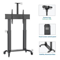 Buy NBMounts Heavy Duty Motorized TV Trolley - TW100 - Supports up to 110'' & 13... in Cyprus, Nicosia, Limassol, Larnaka, Pafos