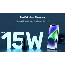 Buy Unitek Wireless 15W MagSafe Car Mount Kit with Cooling Fan + 38W Charger & U... in Cyprus, Nicosia, Limassol, Larnaka, Pafos