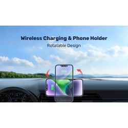 Buy Unitek Wireless 15W MagSafe Car Mount Kit with Cooling Fan + 38W Charger & U... in Cyprus, Nicosia, Limassol, Larnaka, Pafos
