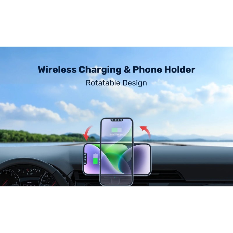 Buy Unitek Wireless 15W MagSafe Car Mount Kit with Cooling Fan + 38W Charger & U... in Cyprus, Nicosia, Limassol, Larnaka, Pafos