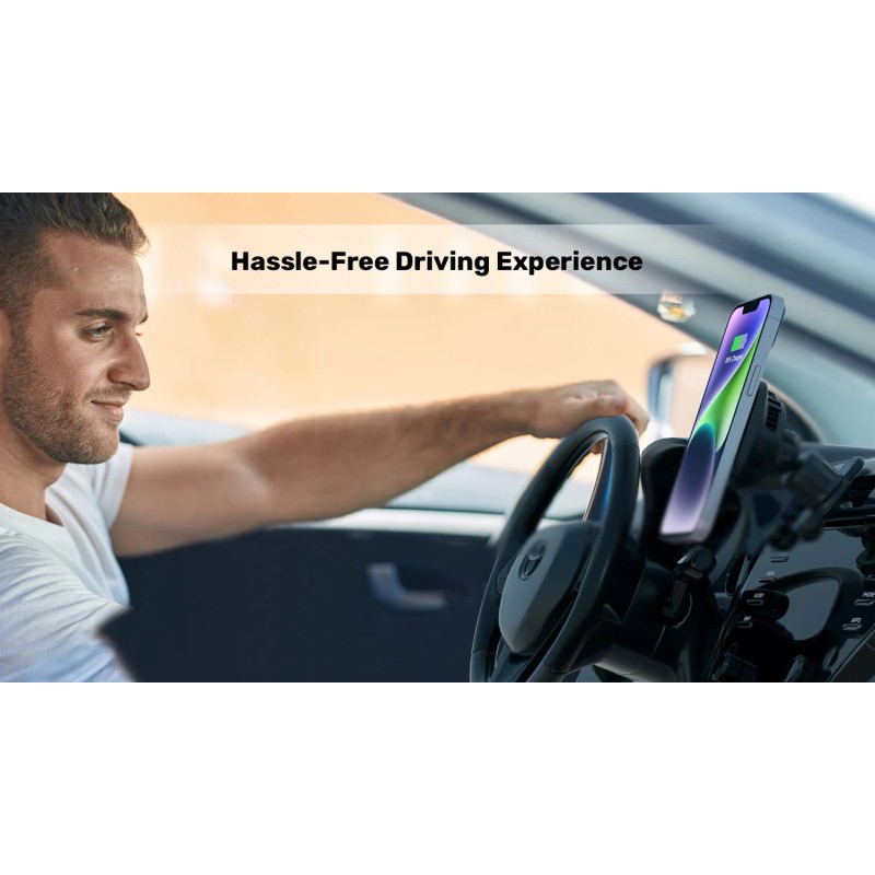Buy Unitek Wireless 15W MagSafe Car Mount Kit with Cooling Fan + 38W Charger & U... in Cyprus, Nicosia, Limassol, Larnaka, Pafos