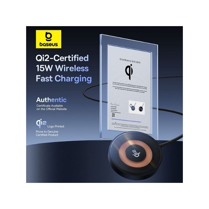 Buy Baseus Charger Desktop Wireless 15W Qi2 - SIMPLE MINI 4 - Baseus Charger Des... in Cyprus, Nicosia, Limassol, Larnaka, Pafos