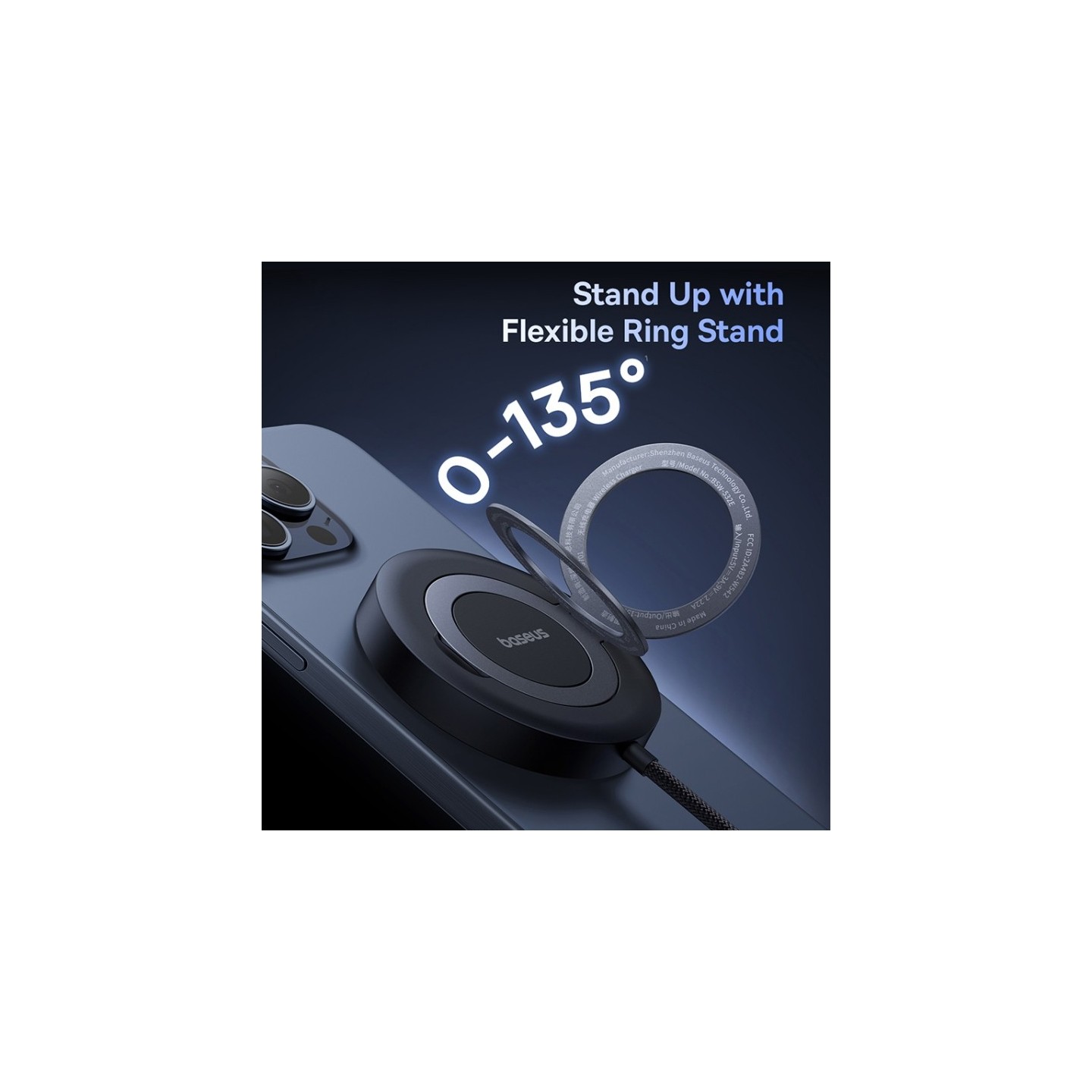 Baseus Charger Desktop Wireless 15W Qi2 - SIMPLE MINI 4 - Baseus Charger Desktop Wireless 15W Qi2