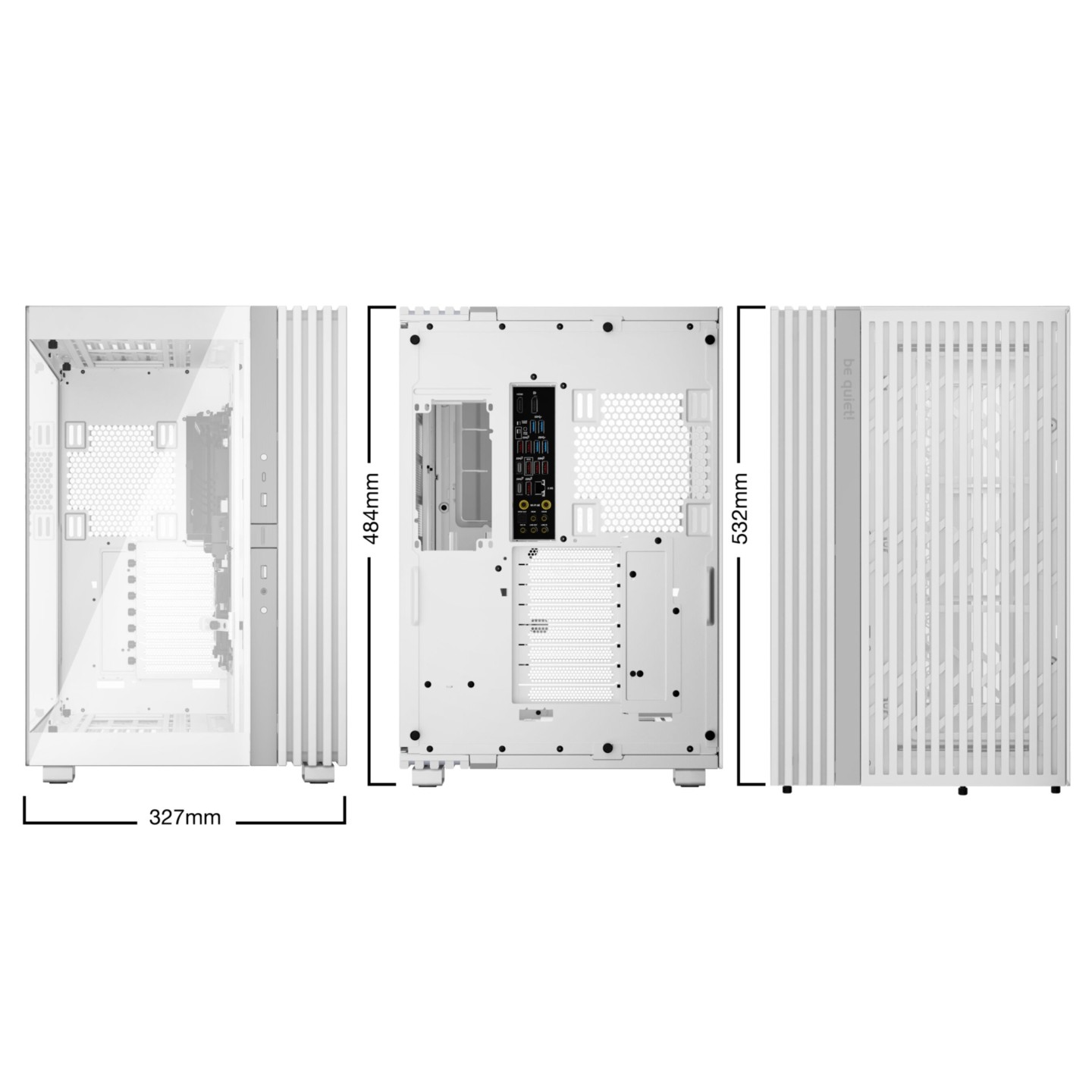 be quiet! Light Base 900 DX Full Tower Case - White, ARGB LED, E-ATX/ATX Support - BGW69 (Boxed)