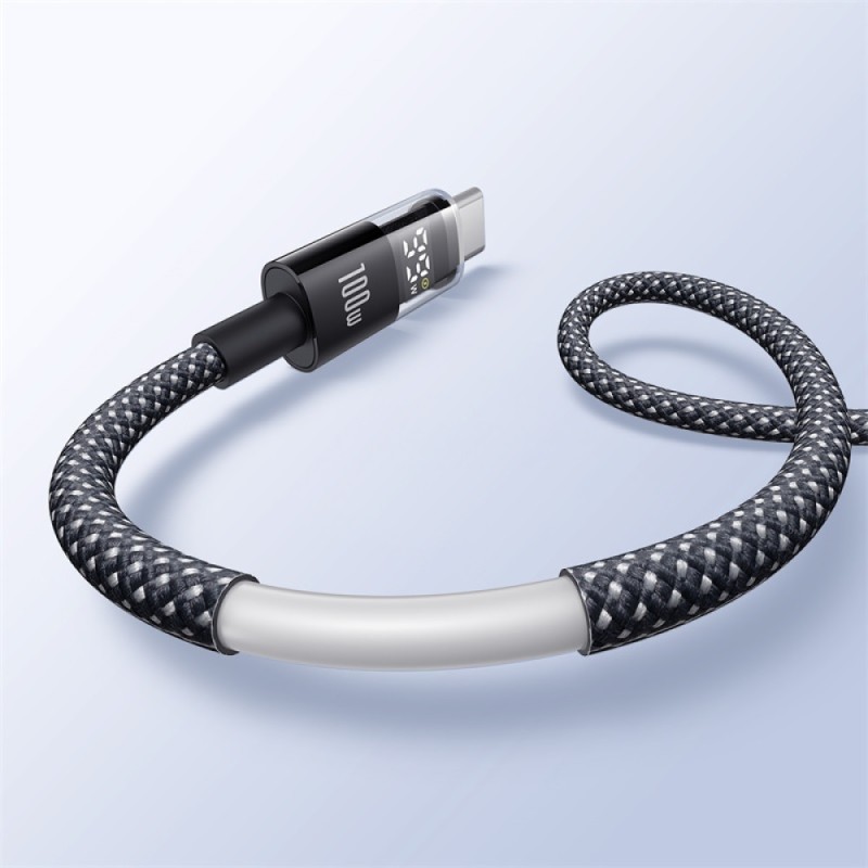 Buy Baseus Cable USB-C to USB-A Display 2 Series Braided 100W 2.0m Black - USB-C... in Cyprus, Nicosia, Limassol, Larnaka, Pafos