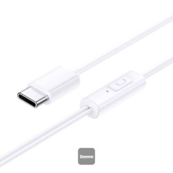 Buy Baseus Earphones - CZ11 - Wired Type C Encok White in Cyprus, Nicosia, Limassol, Larnaka, Pafos