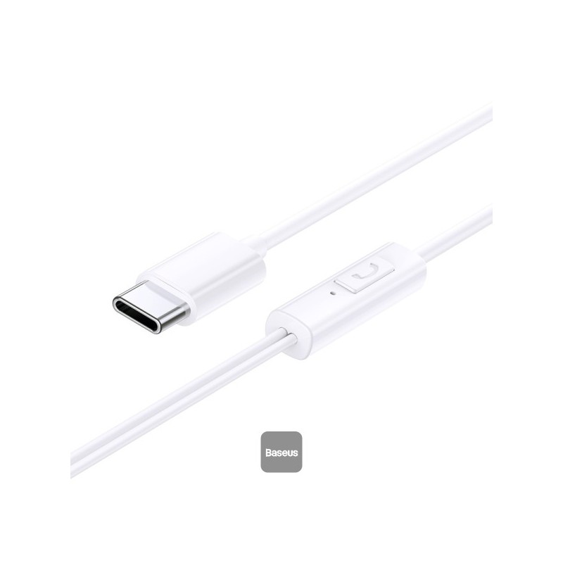 Buy Baseus Earphones - CZ11 - Wired Type C Encok White in Cyprus, Nicosia, Limassol, Larnaka, Pafos