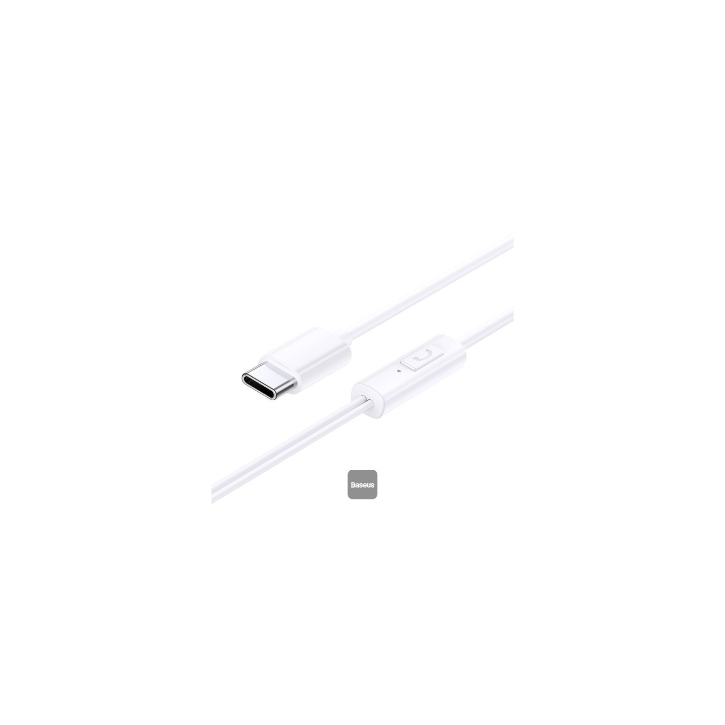Baseus Earphones - CZ11 - Wired Type C Encok White — Buy in Cyprus with Fast Delivery